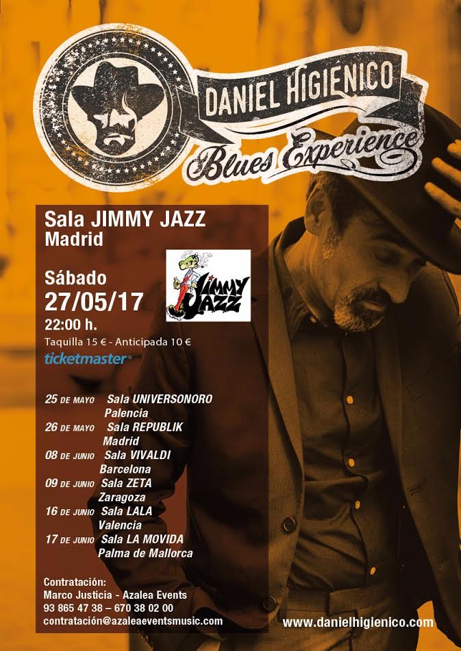 El sábado nos visita <a href="/DanielHigienico/">daniel higienico</a> con su proyecto 'Blues Experience'. ¡Pillad las anticipadas a precio reducido! bit.ly/2qdrJ2l