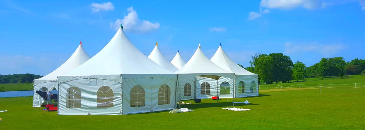 alanmillergk's tweet photo. First day of marquee set up for Pedal Norfolk @Holkham ...a great weekend ahead @norfolkpedal  @Adnams @SkyOrla #whatavenue https://t.co/RChaqNFmIv