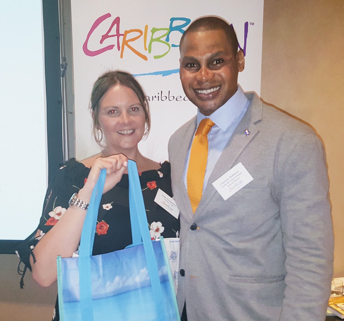 IamSirCourtney's tweet photo. Kelle Montgomery from @ThomasCookUK wins #DestinationTurksandCaicos giftbag at #CTOROADSHOWUK in #Glasgow @TCITourism @_LoveCaribbean https://t.co/JDkFegAkd1