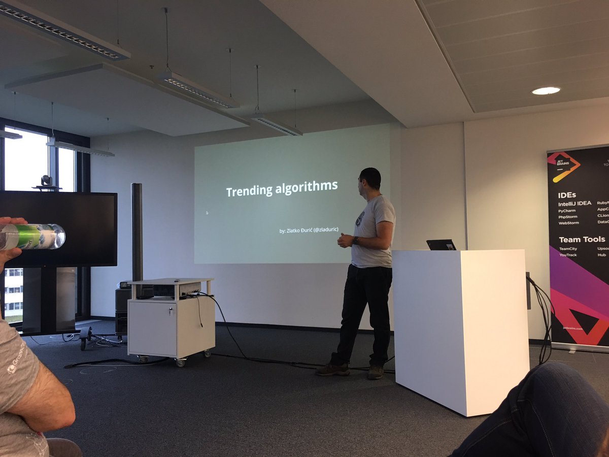 munichnosql's tweet photo. Was a Great talk by @zladuric on the trending algorithms implementation! https://t.co/v7dsCt8Tm4
