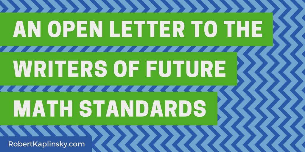 robertkaplinsky's tweet photo. Here is my open letter to the writers of future math standards where I make the case for more practical standards.
https://t.co/SYIinYWUOr https://t.co/H1Gvx7WfIi