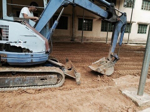 vietnamrelief's tweet photo. As promised, #juneproject is in progress! #basketball courts and more! Stay tuned! Can't wait to show you more! #vietnamrelief https://t.co/h0Gzm6pxct