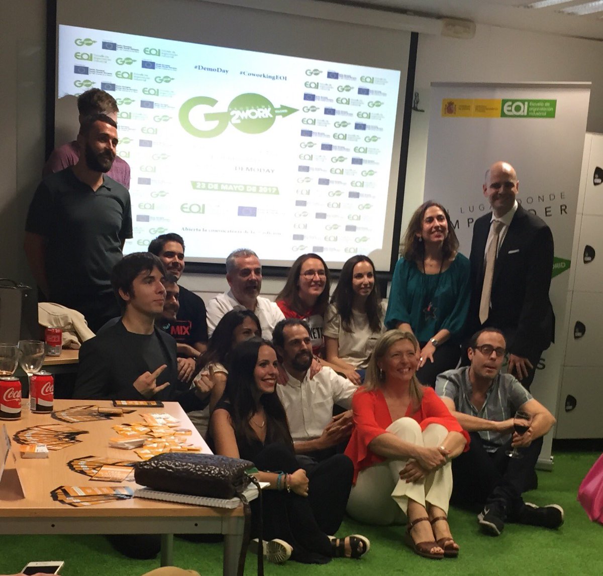designetworking's tweet photo. @mariajocano @mariacalvobrio @eoi @loogic @wlappe @SilviaMazzoli conversaciones en consonancia con el potencial de las #startups del #demoday de hoy del #coworkingEOI #Madrid https://t.co/VEvq5ckANt