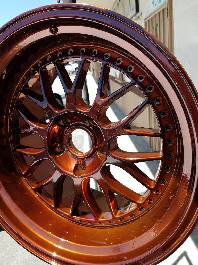 Bulletproofcoat's tweet photo. Trans copper 2! DM us or book online! #powdercoat #bulletproofcoatings #powdercoating #la #ie #oc #wheelrefinishing https://t.co/bVGL2vbGxT