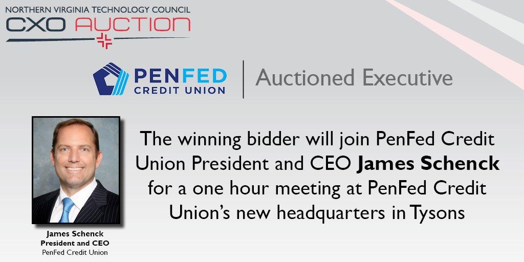 PenFed's tweet photo. Help us to support veterans by bidding on a one-on-one meeting with our President and CEO James Schenck. #CXOAuction https://t.co/7E8GRxp5GY https://t.co/SCLbNnoYQr