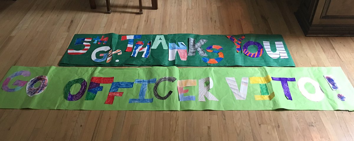 Thanks to <a href="/MRoyack/">Meghan Royack</a> &amp; <a href="/MeganPschar/">Megan Pschar</a> 5th Gr class for the great sign during the <a href="/SoCalPut/">SOCALPUT ChapterVII</a> <a href="/policeunitytour/">Police Unity Tour</a> ride last week. #Allin4theville