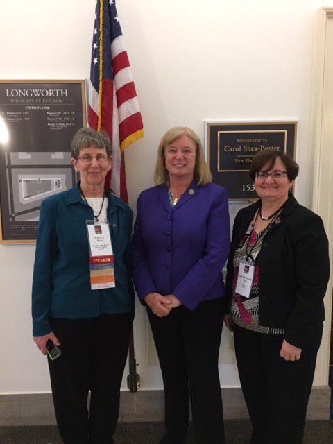 NHBCC1's tweet photo. Thanking NH Rep. Carol Shea-Porter for supporting DoD Breast Cancer Program &amp; quality health care for all. #BCD2020 #NBCCOnTheHill https://t.co/o8ciT78EIN