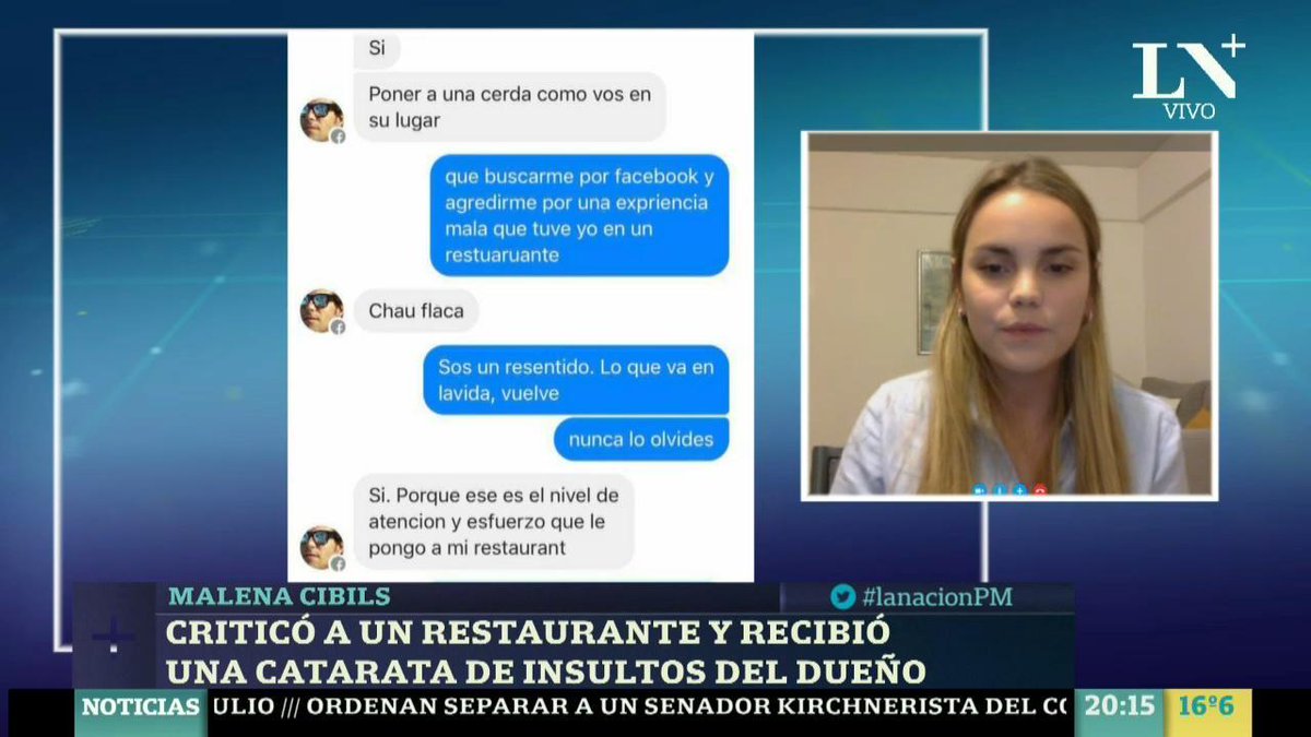 LANACION's tweet photo. Una clienta le puso mala calificación a un restaurante y recibió insultos del dueño https://t.co/cppjtwBfaP https://t.co/7x00CvJ0xJ