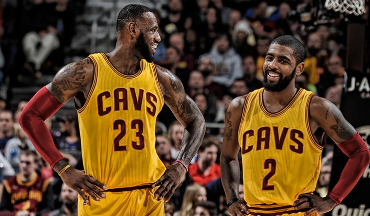 FSchmidt330's tweet photo. Here's a pic of the greatest basketball player ever standing with LeBron James... 😀 #UncleDrew #KyrieSwirving https://t.co/npLREVo5Og