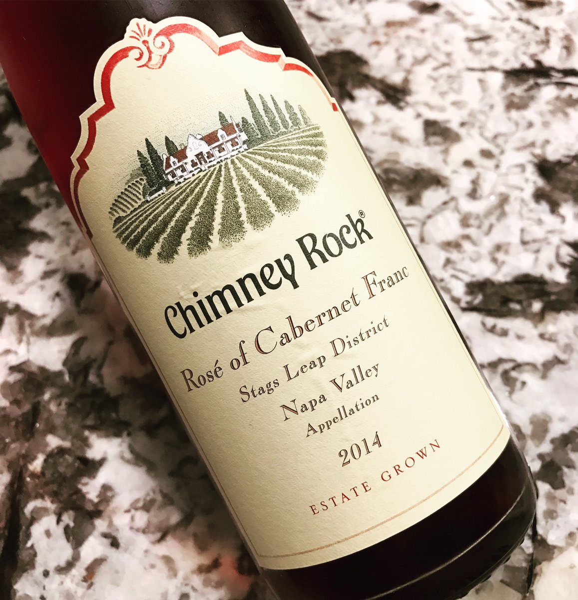 Chimney Rock 2014 Rosé of Cab Franc. Pinot-level dark. Blackberry, plum,menthol. Short finish, 90 Pts #WineWednesday #napa #napavalley