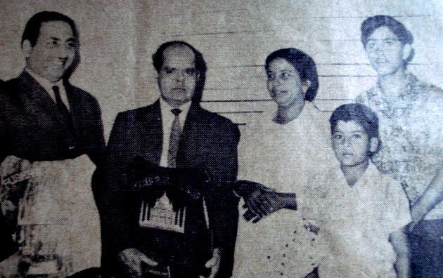 Happy Birthday, Rajesh Roshan.... with parents Roshan and Ira, elder brother Rakesh Roshan and legend Rafi Saab 