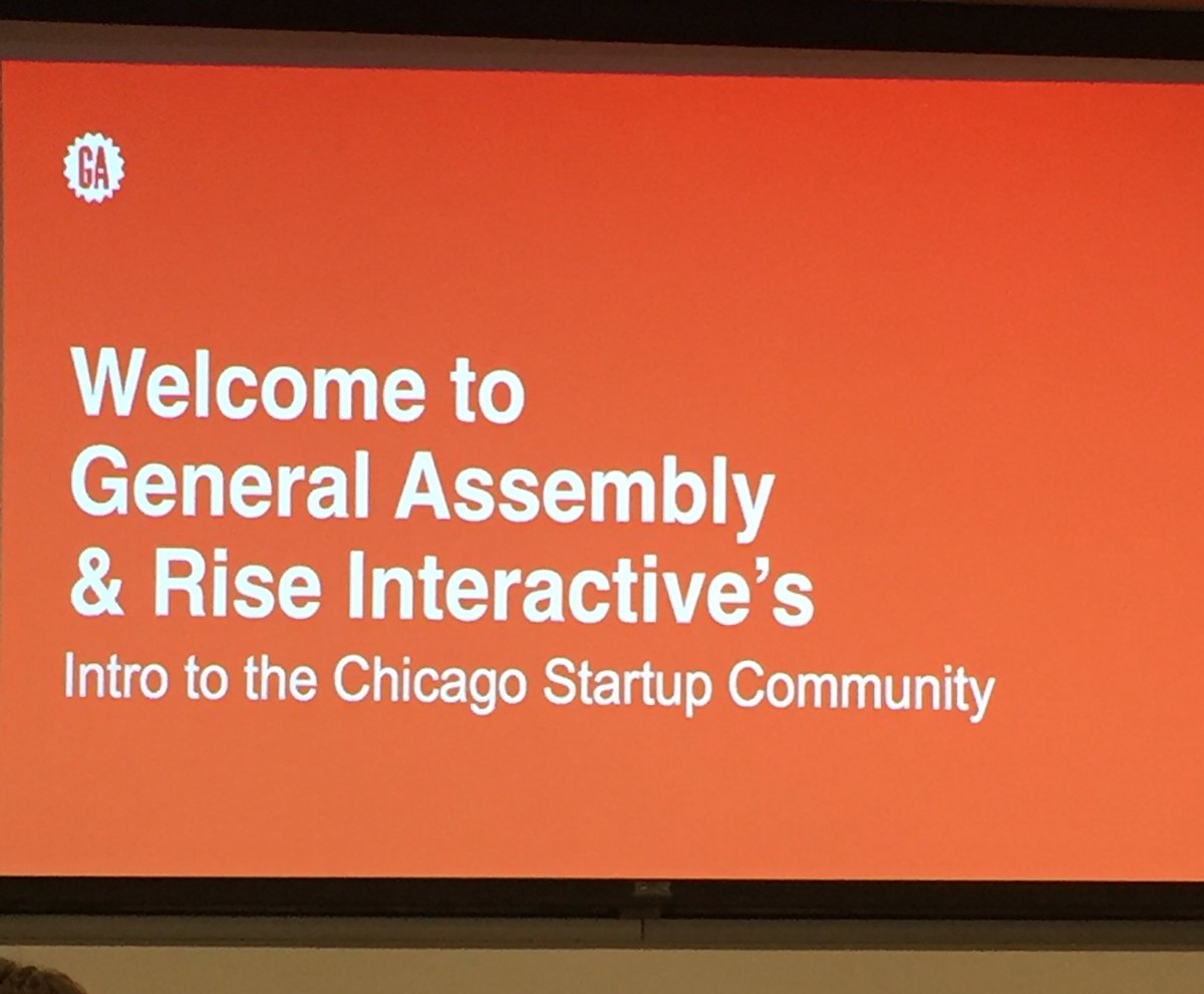 bartbohn's tweet photo. I've been informally getting to know the Chicago startup scene, now for the official 101 overview @ATI_UT #GAChicago https://t.co/gViPHOsC0n