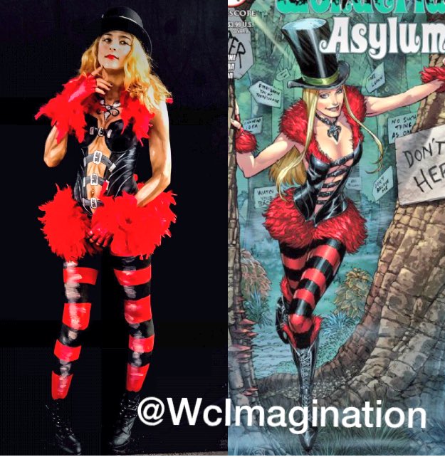 Wc_Imagination's tweet photo. #facepaint #bodypaint #wonderland #comics #violethatter #maddhatter #tophat #feathers https://t.co/a2orGcha8q