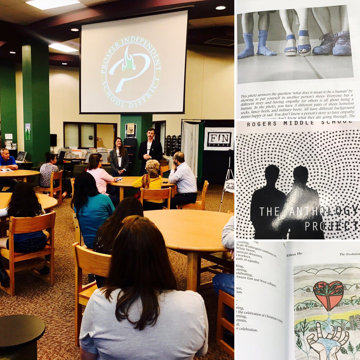 MJzoo5's tweet photo. Phenomenal display of passion and artistic expression through writing from our Rogers students. #anthologyproject @ProsperRogersMS @ms_mers https://t.co/YsGve8t0D9