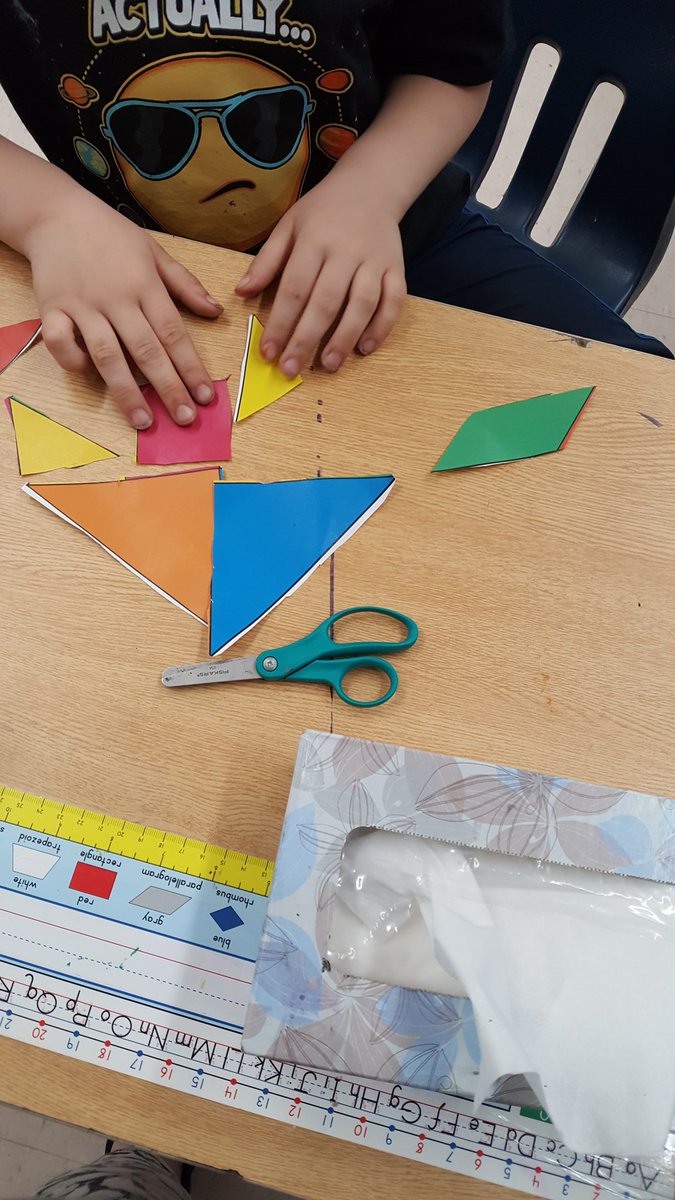 JessiRoZe's tweet photo. Grade 2 Goobers @PrincessE_GEDSB are loving Tangrams. #mathishappening https://t.co/ia1RPs3n1m