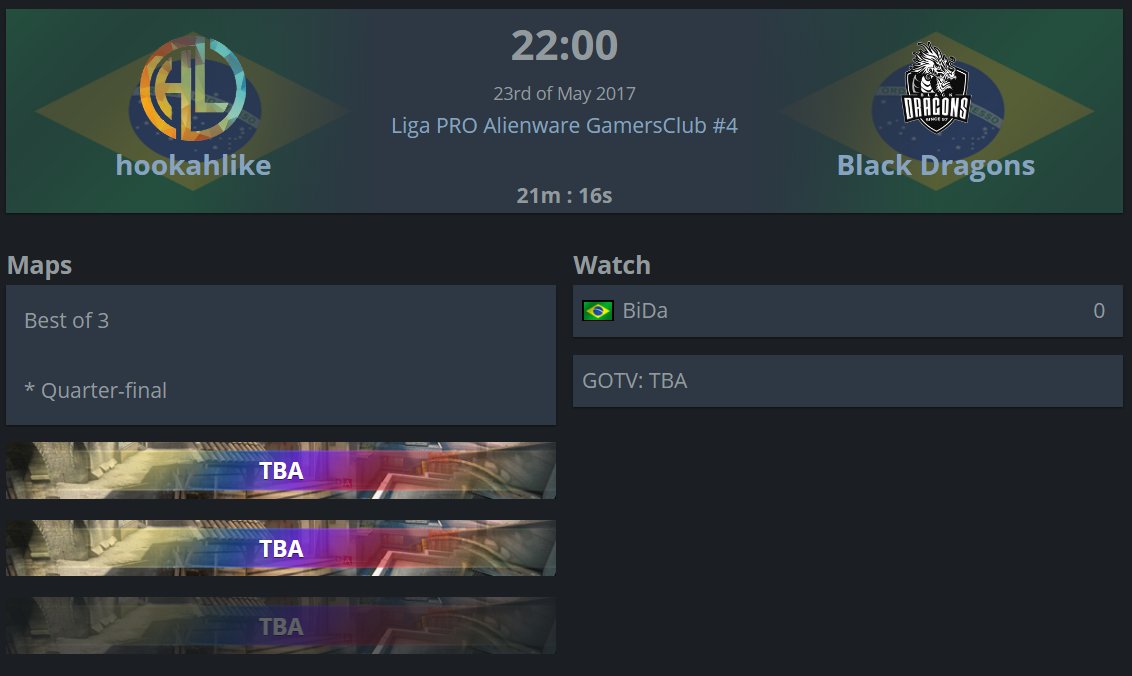 bida's tweet photo. Stream ONLINE!
https://t.co/fEw5aliS6E
https://t.co/zI9gAwgPh2
Partida das quartas da Liga Pro Alienware Gamers Club!
Com @ricardolepracs https://t.co/x1tsItPGO0