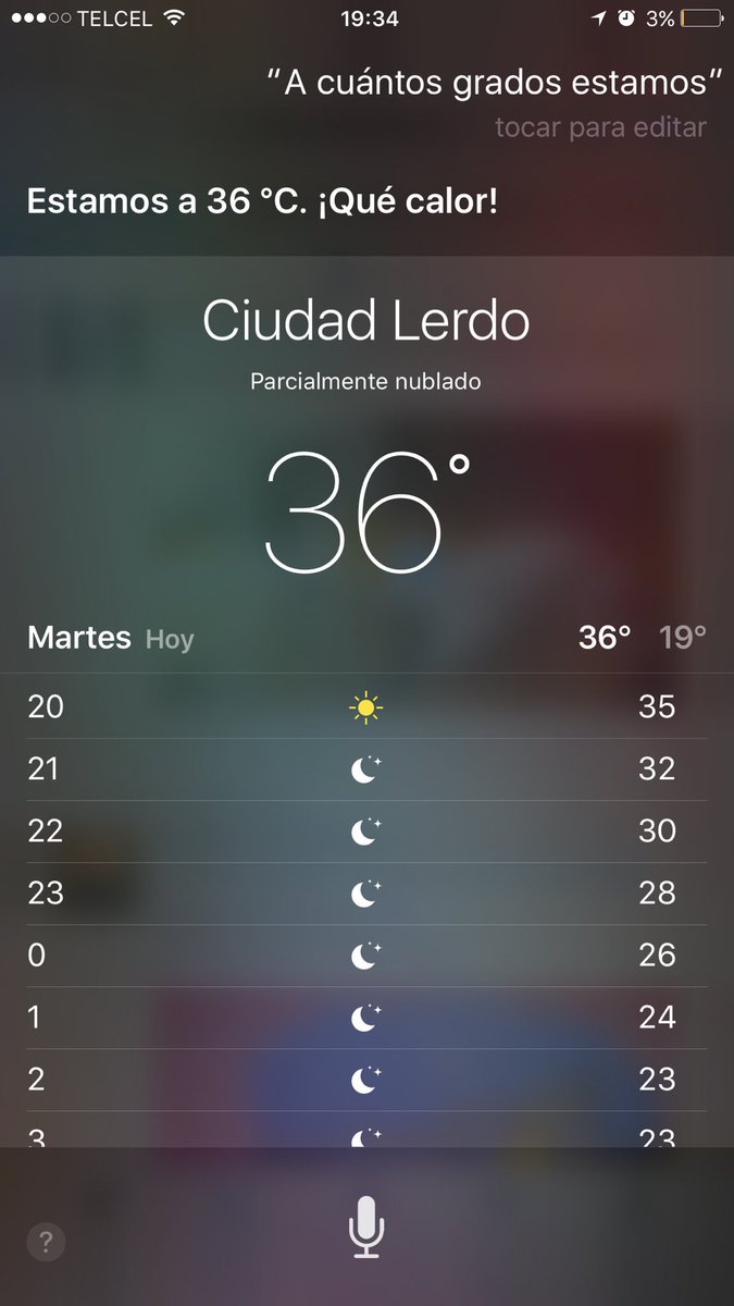 a cuantos grados estamos