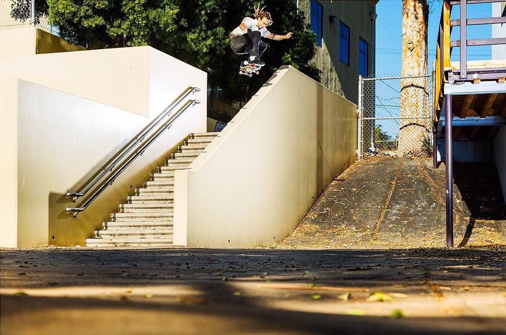 @neenowilliams hucking over a huge hubba. You still have time to vote for his <a href="/xgames/">X Games</a> #RealStreet part! 📷: <a href="/jacobmessex/">jacob messex</a>