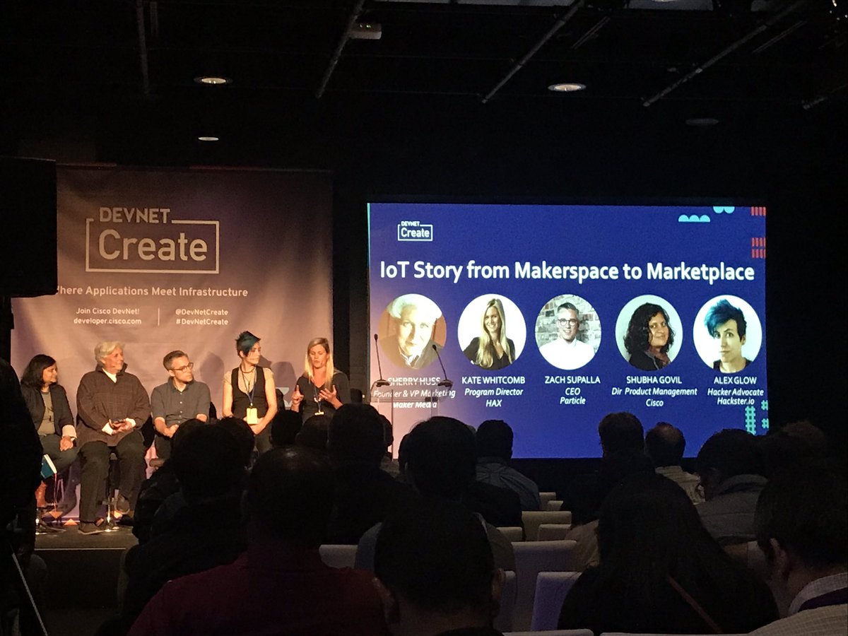 Metahertz's tweet image. &quot;And the panel isn&apos;t called women in hardware!!!&quot; - @glowascii .. *claps* Awesome #makers panel @DevNetCreate