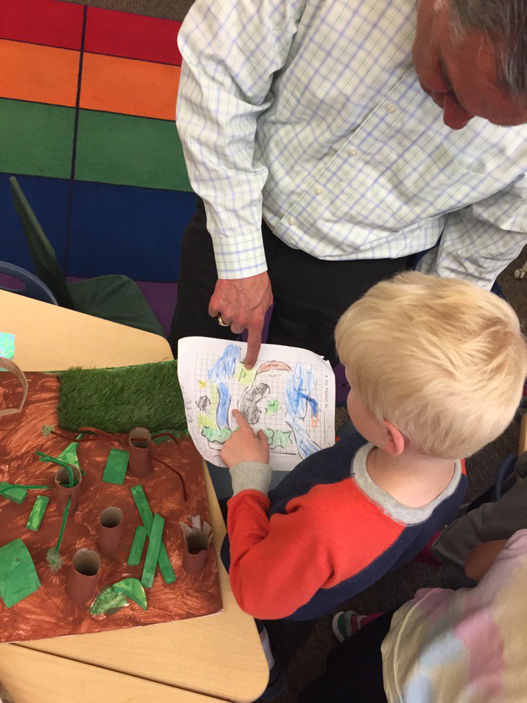 LaurelMPCSD's tweet photo. Kindergartener shares his PBL habitat project with Dr. Ghysels. #MPCSD https://t.co/VUM01HXEuu