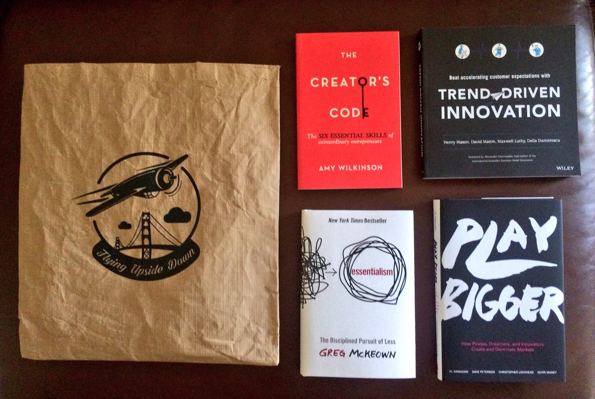 danjbenson's tweet photo. @upsidedownconf #fud2017 summer reading list ππ» Thanks @GregoryMcKeown @amywilkinson @playbigger @relayventures https://t.co/mp8aizToCN