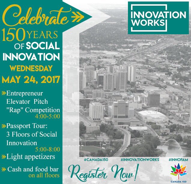 jbaxcreative's tweet photo. Looking for something to do Wednesday in #ldnont ? Get IN and celebrate 150 years of Social Innovation @innoworksldn #canada150 #GetDTL https://t.co/R9Y1AeLT56