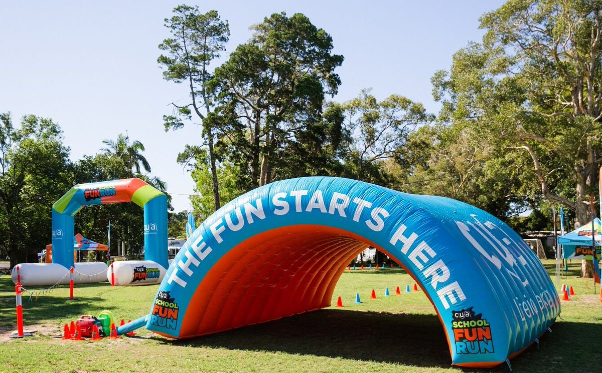 All engines are go for today's Cleveland State School CUA School Fun Run Community Day! schoolfundraising.com.au #SCHOOLFUNRUN #COMMUNITY