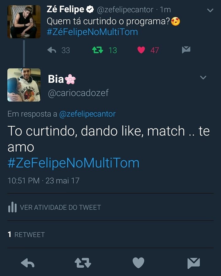 cariocadozef's tweet photo. Eaí migo,  rola? @zefelipecantor 
#ZeFelipeNoMultiTom https://t.co/sFV2dKDb7l