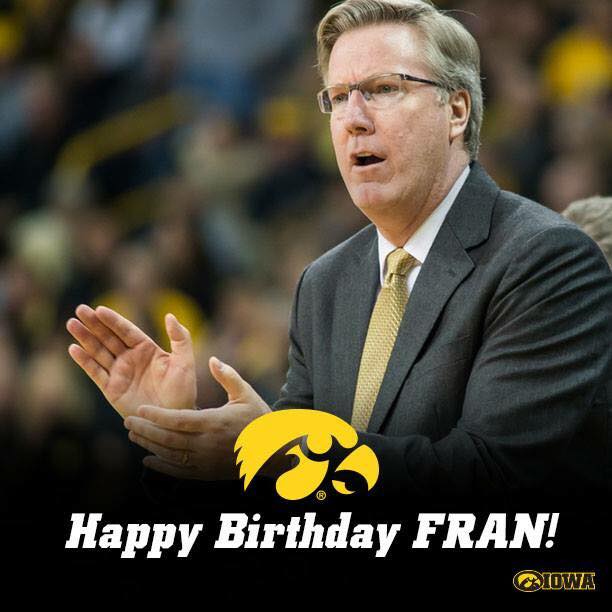 Help us wish head coach Fran McCaffery a Happy Birthday! 
