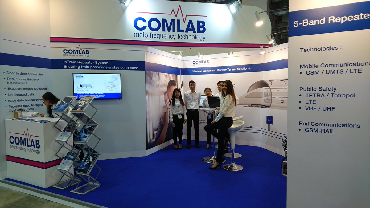 COMLAB_AG's tweet image. 2nd day at #CommunicAsia2017 in Singapore! Visit us at booth 1J2-07 and learn all about our wireless railway solutions!
