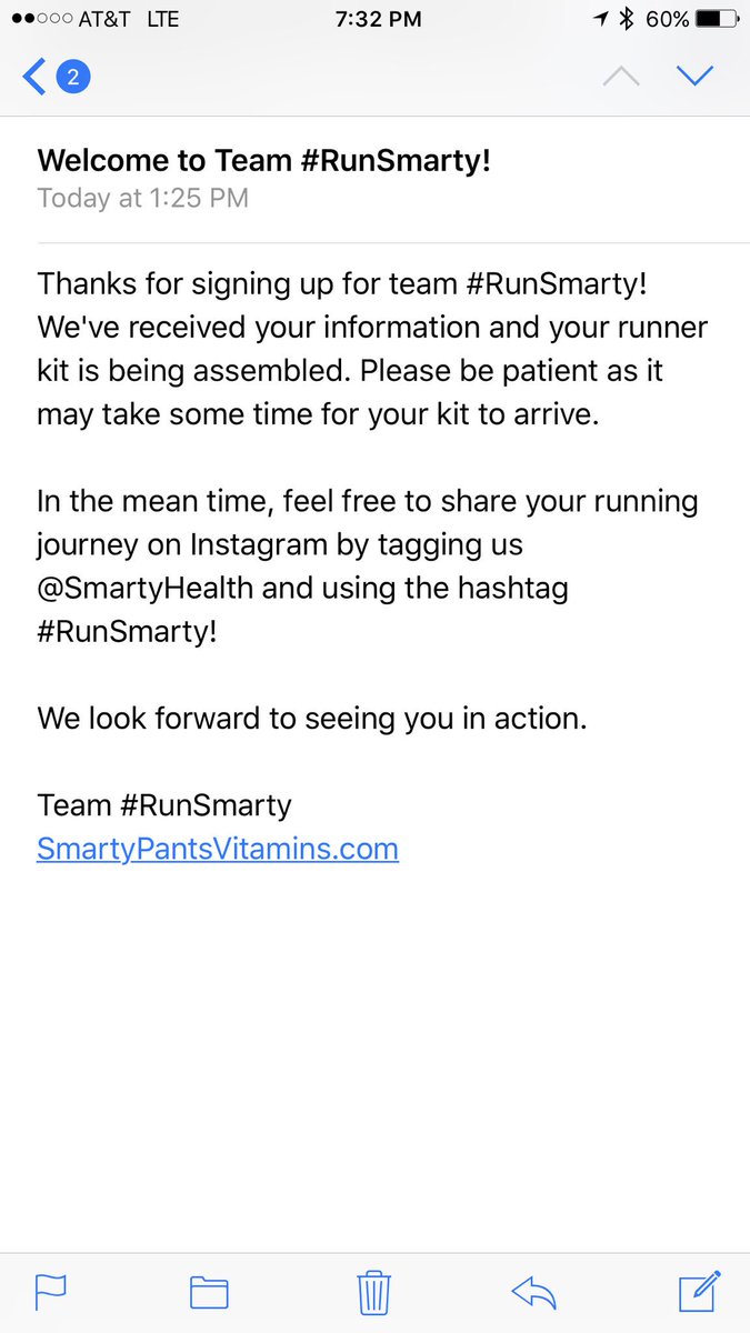 harperAsw711's tweet photo. Officially part of Team #RunSmarty 👍🏻😁 tyvm @SmartyHealth https://t.co/PDH41W1nxG