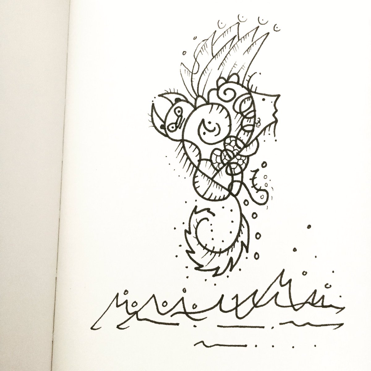 DecyDesign's tweet image. Sea Devil... #art #illustration #pencil #sketchbook #design #gallery #sea #