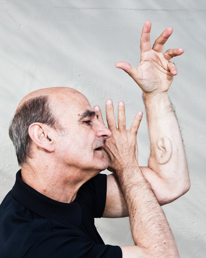 ArtSciMuseum's tweet photo. So excited about @StelarcStelarc at the museum Saturday. Read about the extreme artist’s bodymods here https://t.co/I4xewG8lr7 #asmhumanplus https://t.co/XDjg9JbA4h