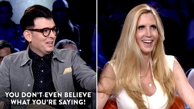 ComedyCentral's tweet image. .@moshekasher challenges @AnnCoulter on the season finale of @problematic in just 10 MINUTES, East Coast.