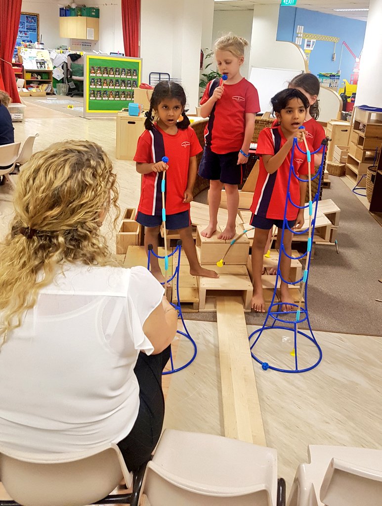 Reception_TTS's tweet photo. Some of the Reception 3 girls impressed Mrs Osman with their singing and home made props! @TanglinTrust #EYtalking #handsonslearning https://t.co/XvkkkOxXzz