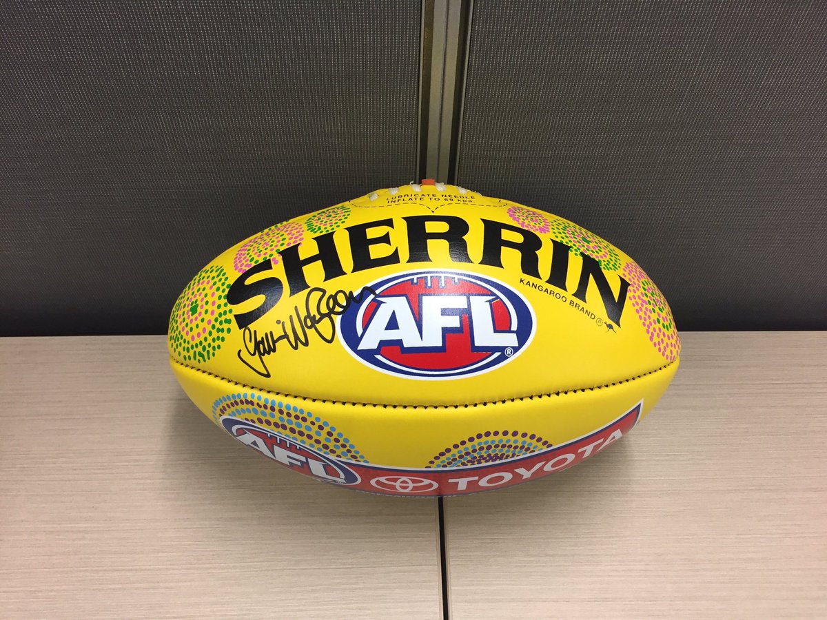 Win a signed Gavin Wanganeen Indigenous Round footy. To win, tell us your favourite moment from an Indigenous player. #AFL360