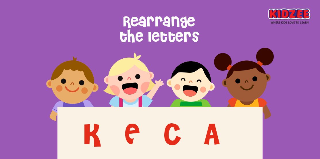 KidzeeIndia's tweet photo. Can your child arrange these alphabets to form a word? Here's a hint: They cut it on their birthday. https://t.co/LXcQni80Mn