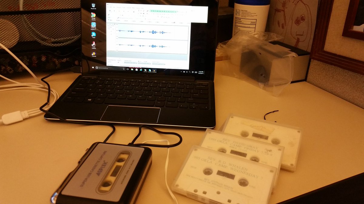 PBryen's tweet photo. Preserving my inheritance. Converting cassettes to MP3. https://t.co/bcvsnhxADr