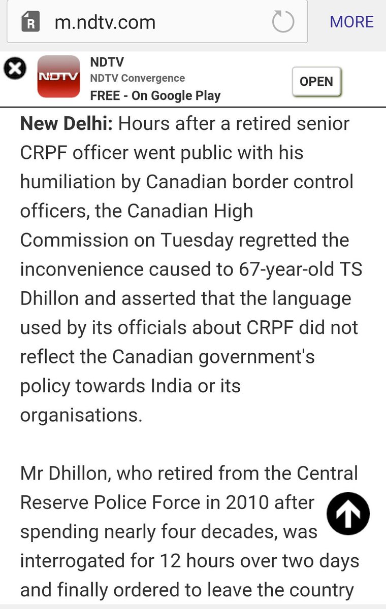 @SachinRana09 @bprerna @MengalRimsha @HuffPostIndia Canada already apologized last night on this mistake of theirs, why tweeting incorrect news reports?
m.ndtv.com/india-news/crp…