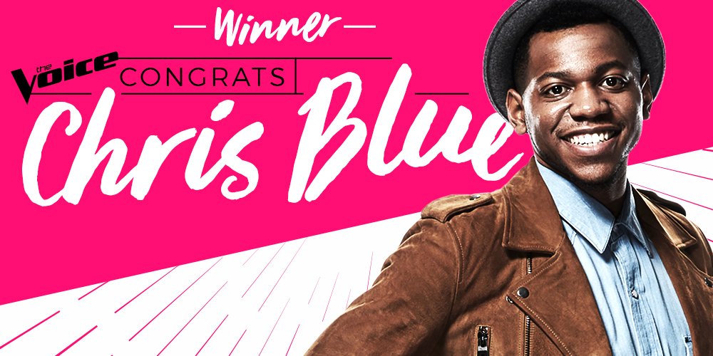 NBCTheVoice's tweet photo. ✌️ #ChrisBlueIsTheVoice https://t.co/X8lYJmj4Qf