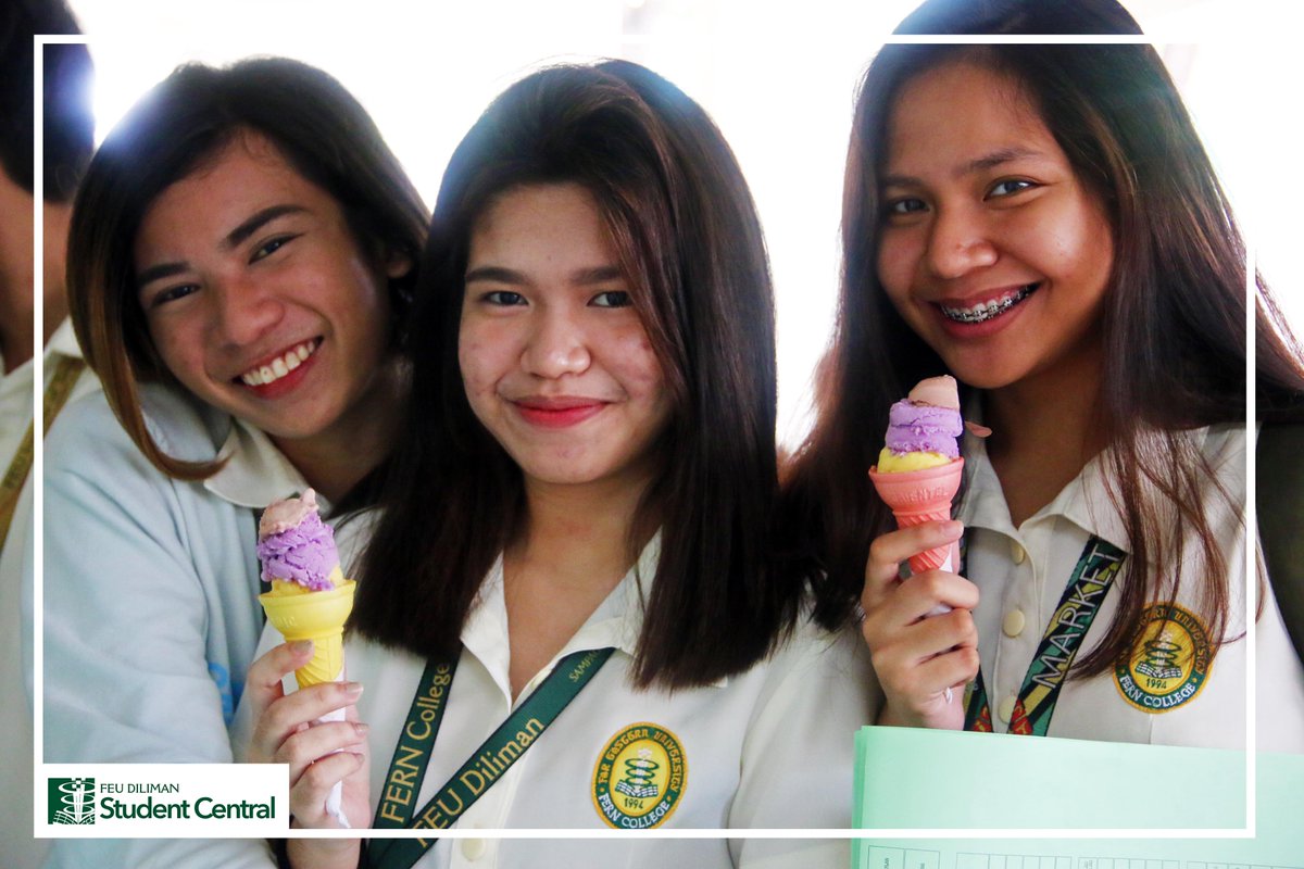 FEUdiliman's tweet photo. Enjoying the first day of enrollment for College students with free ice cream for everyone courtesy of the FEU Diliman edERP team! #edERP https://t.co/4dLxLmjTyb