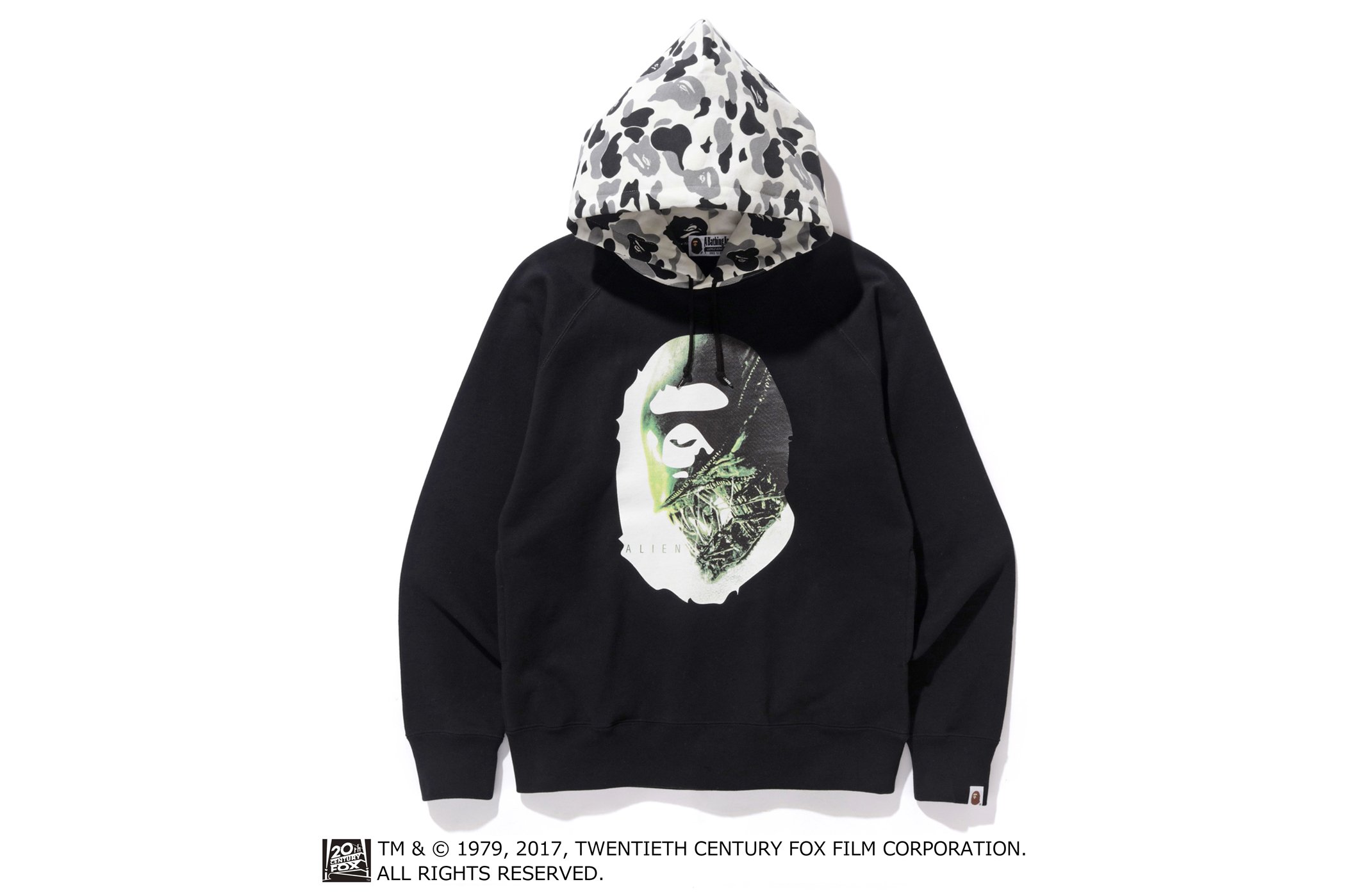 BAPE.COM on X A BATHING APE x ALIEN ALIEN POSTER APE HEAD PULLOVER HOODIE COLOR BLACK GRAY bape alien https t aFExTNuHf1 X