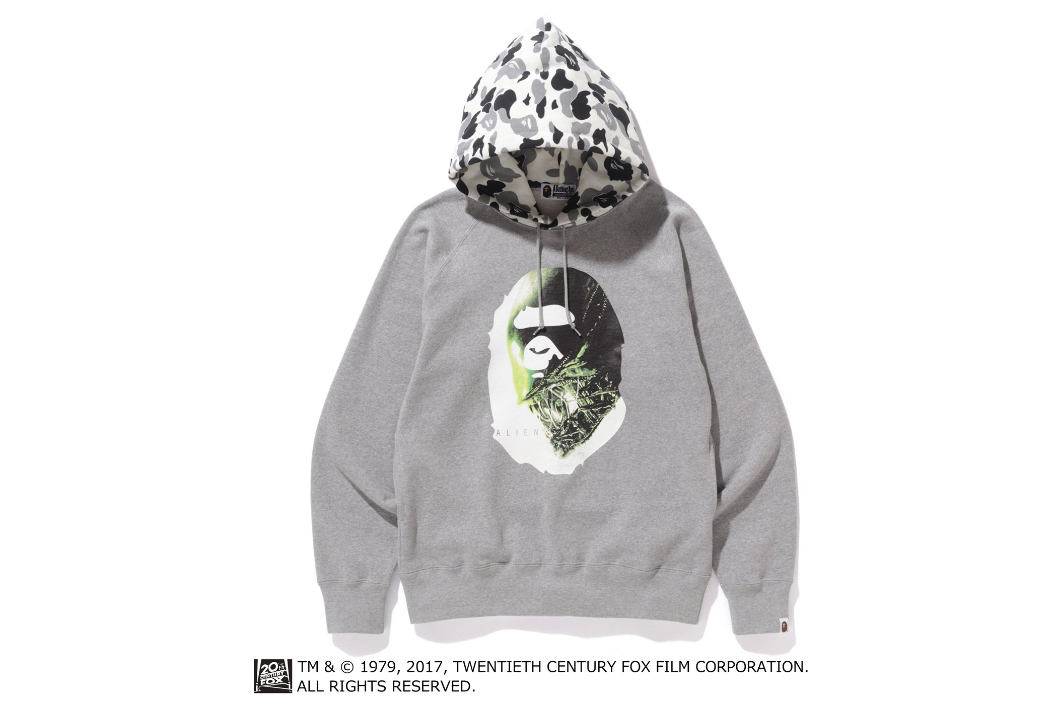 BAPE.COM on X A BATHING APE x ALIEN ALIEN POSTER APE HEAD PULLOVER HOODIE COLOR BLACK GRAY bape alien https t aFExTNuHf1 X