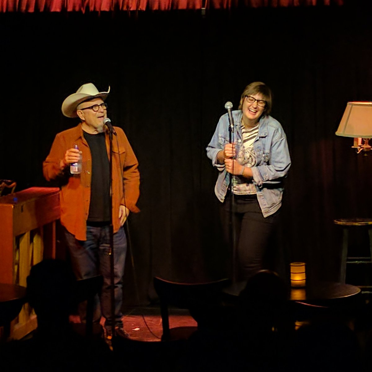 HollywoodImprov's tweet photo. .@bobcatgoldthwait and Caitlin Gill host another funktabulous @crabapplescomedy in the #improvlab! https://t.co/3kX6EhBGBz