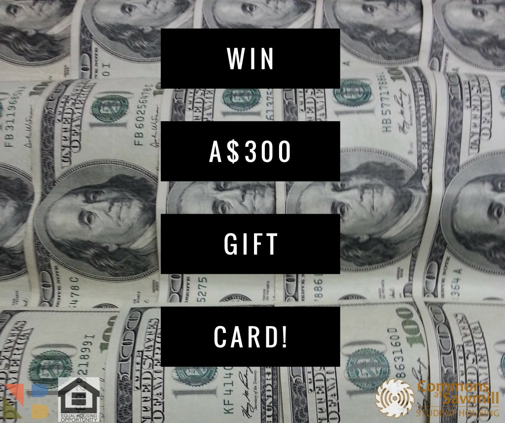CommonsSawmill's tweet photo. The first 10 people to sign a lease by TOMORROW are eligible to win a $300 Visa gift card! #anythingbutcommon #fofree #NAU https://t.co/w5cHm1qZul