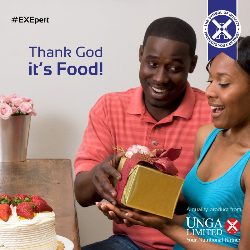 UNGALimited's tweet photo. When you surprise her with a wrapped gift and she screams, "Thank God It's Food". #EXEpert https://t.co/2J0GugaG9N
