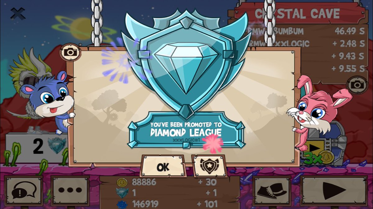 LogicFRMW's tweet photo. Back in diamond!!! Next stop, ELITE!!! @TheFunRun #frmw #funrunmostwanted #funrun2 https://t.co/BFG70w1yjd
