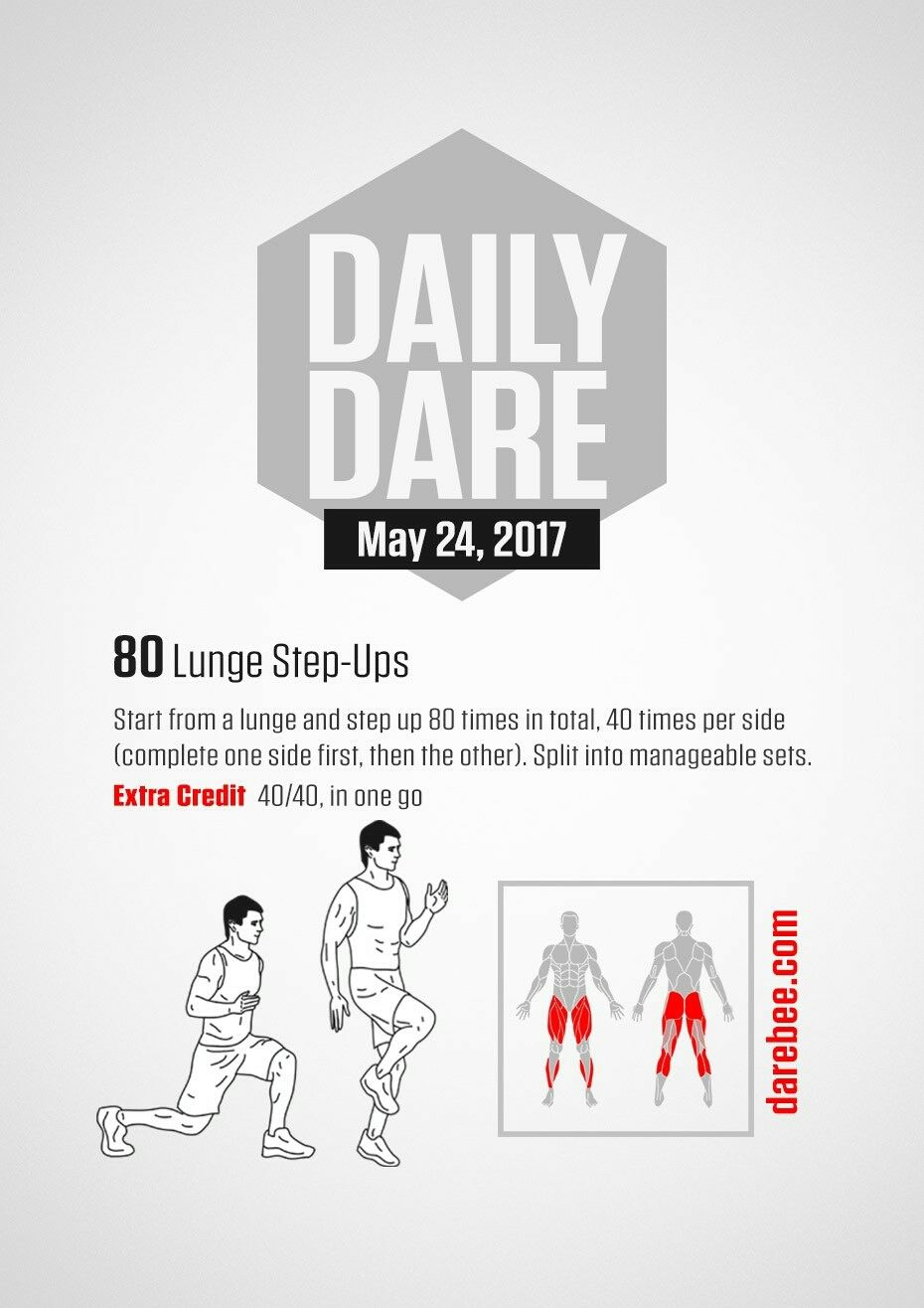 DAREBEE on X Daily Dare May 24 80 Lunge Step Ups https t VbqNqnH2Cx darebee dailydare fitness https t mLSXv4CnTb X