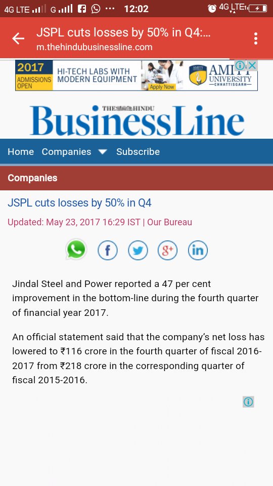 shivkum0102's tweet image. #JSPLQ4.....
Congratulations to All JINDAL FAMILY.... excellent...