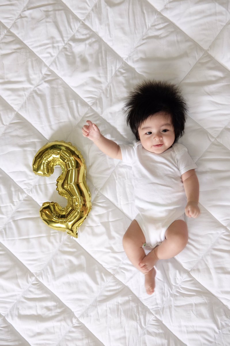 happy 3 months old baby